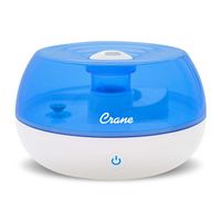 CRANE - 0.2 Gal. Personal Ultrasonic Cool Mist Humidifier - Blue/White - Large Front
