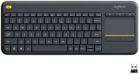 Logitech - K400 Plus TKL Wireless Membrane Keyboard for PC/TV/Laptop/Tablet with Built-in Touchpa... - Large Front