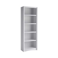 CorLiving - Quadra Collection 5 Shelf Floor-Standing Bookcase - White - Large Front