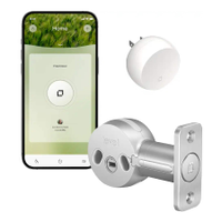 Level - Bolt Connect WiFi Retrofit Smart Lock with App/Keypad/VoiceAssistant Access - Silver - Large Front