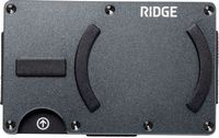 The Ridge Wallet - Gunmetal MagSafe Wallet Cash Strap - Silver - Large Front