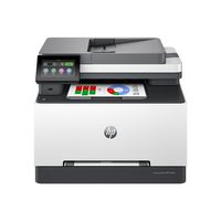 HP - LaserJet Pro MFP 3301fdw Wireless AI-Enabled Color All-in-One Laser Printer - White & Slate - Large Front