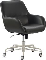 Finch - Forester Modern Bonded Leather Office Chair - Gray/Charcoal - Large Front