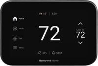 Honeywell Home - X8S Smart Thermostat with Video Doorbell Compatibility, and IAQ Control - Black - Large Front