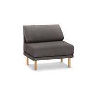 Burrow - Contemporary Range Armchair - Heather Charcoal - Large Front