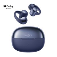 Shokz - OpenDots ONE Open-Ear Clip-On True Wireless Bluetooth Earbuds - Navy Blue - Large Front