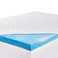 Serta - Soothing Cool 3-Inch Gel Memory Foam Mattress Topper Twin - Blue - Large Front