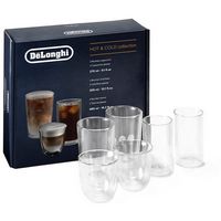 De'Longhi - 6 Piece Glass Set - 2 Cappuccino (9.1 fl. oz.), 2 Cold Brew (10.1 fl. oz.), and 2 The... - Large Front