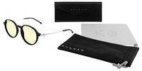 GUNNAR - Loop Computer Glasses with Blue Light Reduction, Amber Sun-Shift Lenses - Onyx Mercury - Large Front