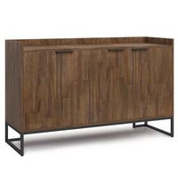 Simpli Home - Milverton Sideboard Buffet - Rustic Natural Aged Brown - Large Front