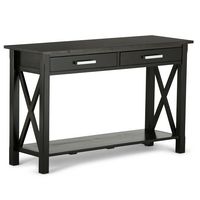 Simpli Home - Kitchener Console Sofa Table - Hickory Brown - Large Front