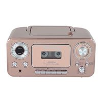 Studebaker - BT Series Portable Bluetooth CD Player with AM/FM Stereo - Rose Gold - Large Front