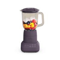 Bella - Fits-anywhere Kitchenware: Flip & Store 48-oz. Blender, 450W & 10 Speed Settings - Plum - Large Front