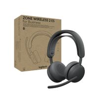 Logitech - Zone Wireless 2 ES Noise Cancelling Headset for Business UC Version with Receiver - Gr... - Large Front