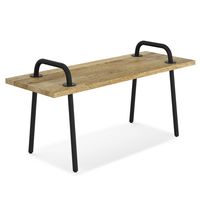 Simpli Home - Berkeley Small Entryway Bench - Natural - Large Front