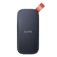 SanDisk - 2TB External USB 3.2 Gen 2 Type C Portable SSD - Black - Large Front
