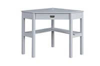 Linon Home Décor - Penrose Corner Desk With Keyboard Tray - Gray - Large Front