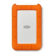 LaCie - Rugged 2TB External USB-C, USB 3.1 Gen 1 Portable Hard Drive - Orange/Silver - Large Front