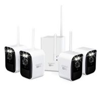 Swann - MaxRanger 4K Mini Security System 4 Wireless IP Security Cameras, Night Vision, Thermal M... - Large Front