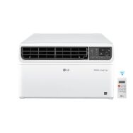 LG - 250 sq. ft. 6,000 BTU Dual Inverter Smart Window Air Conditioner - White - Large Front