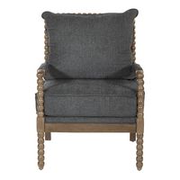 OSP Home Furnishings - Fletcher Spindle Chair - Charcoal - Large Front