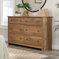 Sauder - River Ranch 6 Drawer Dresser - Grand Walnut - Large Front