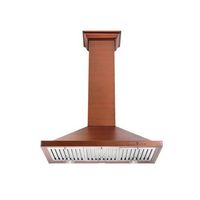 ZLINE - 30 inches - Externally Vented - Wall Range Hood - Copper - Large Front