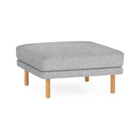 Burrow - Modern Field Ottoman - Fog - Large Front