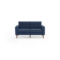 Burrow - Mid-Century Nomad Loveseat - Navy Blue - Large Front