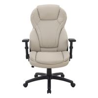 Office Star Products - Exec Bonded Lthr Office Chair - Taupe - Large Front