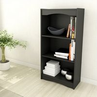 Sonax - 3-Shelf Bookcase - Black - Large Front