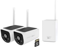 Swann - MaxRanger Version 2 4K Solar Wireless Security System W/ Base Station & 2 Forever Charged... - Large Front