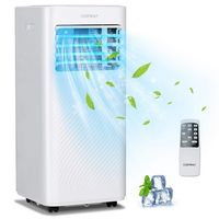 Costway 10000 BTU Portable Air Conditioner Cools up to 350 sq.ft 4-in-1 AC with Cool Fan Humidifi... - Large Front