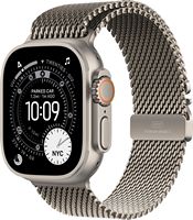 Apple Watch Ultra 3 (GPS+Cellular) 49mm Titanium Case with Titanium Milanese Loop - Small - Natur... - Large Front