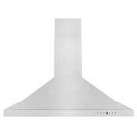 ZLINE - 30 inches - Externally Vented & Convertible - Wall Range Hood - Silver - Large Front