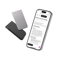 PLAUD - Smart AI Voice/Audio Recorder - Silver - Large Front
