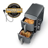 Ninja - Smart DoubleStack XL  2-Basket Air Fryer with Leave-in Thermometer, 10 QT, 6-in-1 Smart C... - Large Front