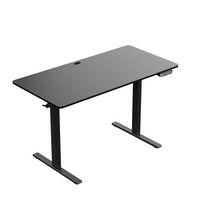 HUANUO - Extra Large Adjustable Standing Desk - 63″ x 28″ - Black - Large Front