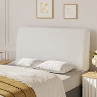 Pinmoco - Full Size Adjustable Ergonomic Upholstered Foam Headboard - White - White - Large Front