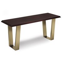 Simpli Home - Lewis Solid Acacia Wood 42 inch Wide Contemporary Bench in - Cognac - Large Front