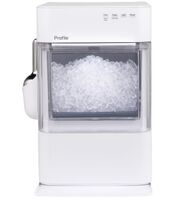 GE Profile - Opal 2.0 Ultra Nugget Ice Maker with Scale Inhibiting Filter - Stone White - Large Front