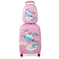 Costway - 2PC Kids Carry On Luggage Set 12