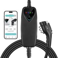 Lectron - J1772 Level 2 NEMA 14-50 WiFi Electric Vehicle (EV) Charger-up to 40A- 16' - Black - Large Front