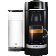 Nespresso - VertuoPlus Deluxe Coffee & Espresso Single-Serve Machine with Chrome Detailing - Pian... - Large Front