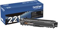 Brother - TN221BK Standard-Yield Toner Cartridge - Black - Large Front