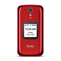 Lively® - Jitterbug Flip2 Cell Phone for Seniors - Red - Large Front