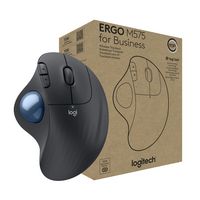 Logitech - ERGO M575 Wireless Trackball Ergonomic Mouse for Business - Wireless - Graphite - Large Front