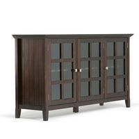 Simpli Home - Acadian Wide Storage Cabinet - Brunette Brown - Large Front