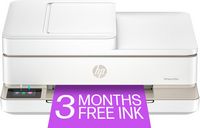 HP - Envy 6555e Wireless All-in-One Inkjet Printer with 3 months of Instant Ink included with HP+... - Large Front