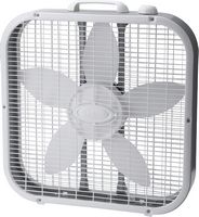 Lasko - 20 in. Air Circulating Box Fan with 3 Speeds - White - Large Front